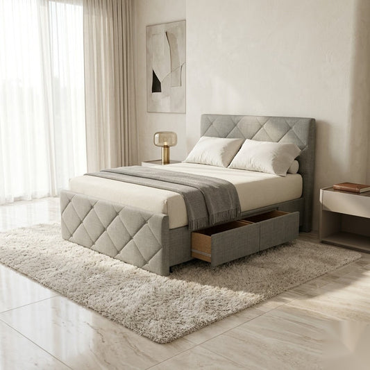NZ Made Crystal Bed Frame With Drawers Venus Medium Bundle 1 - alternate view