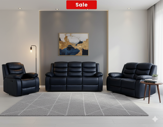 CozyCrown Recliner Suite Collection Black