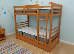 Bella Bunk (S+S)Warm Honey With 2 Bottom Drws (with Mattress)