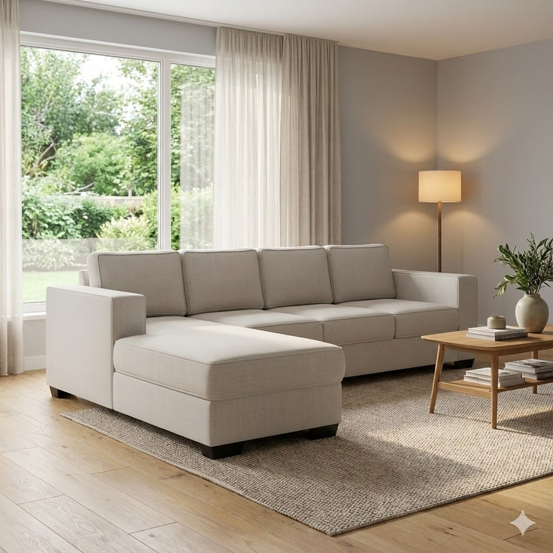 Kiwi Comfort NZ Made 4-Seater Corner Sofa with Chaise