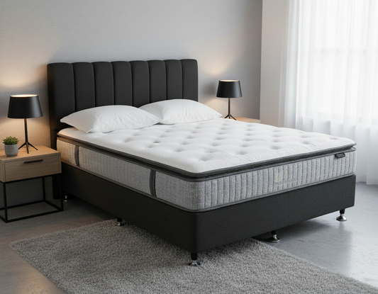 SleepMax Pillow Top Mattress + NZ Made Eco Bed Base