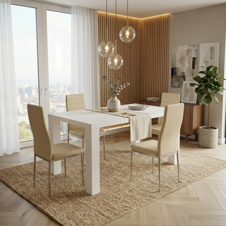 Lisa Dining Suite - White Chairs