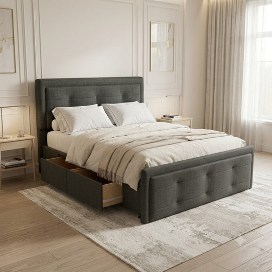 NZ Made Chelton Bed Frame With Drawer - alternate view