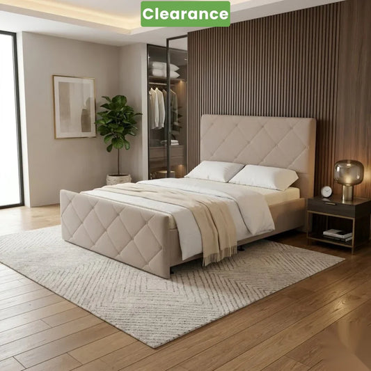 NZ Made Crystal Bed Frame Queen- Floor Model - alternate view