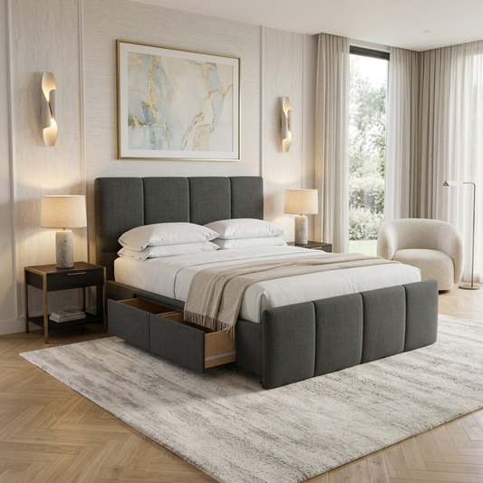 NZ Made Napbox Bed Frame With Drawers - alternate view