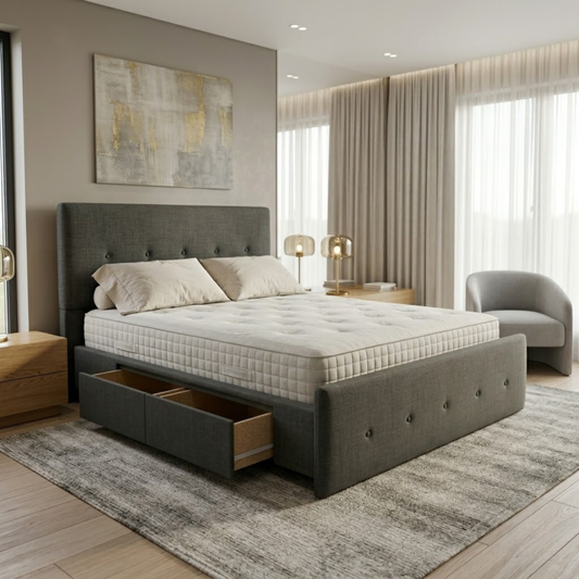 NZ Made SleepVault Bed Frame With Drawers - alternate view