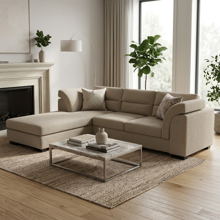 NZ Made Tivoli 3 Seater With Chaise Corner Sofa