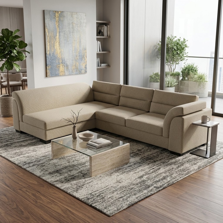 NZ Made Tivoli Long-Arm With Chaise Corner Sofa