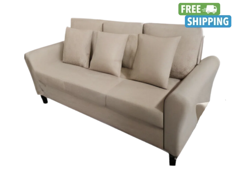 PureLoom 3 Seater Sofa Linen Beige Furniture World Auckland