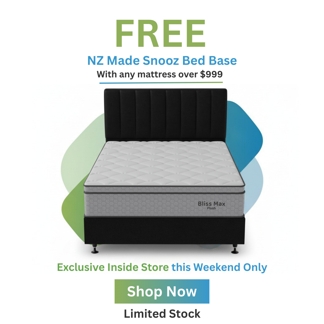 This Weekend Only: Get a FREE NZ-Made Snooz Bed Base