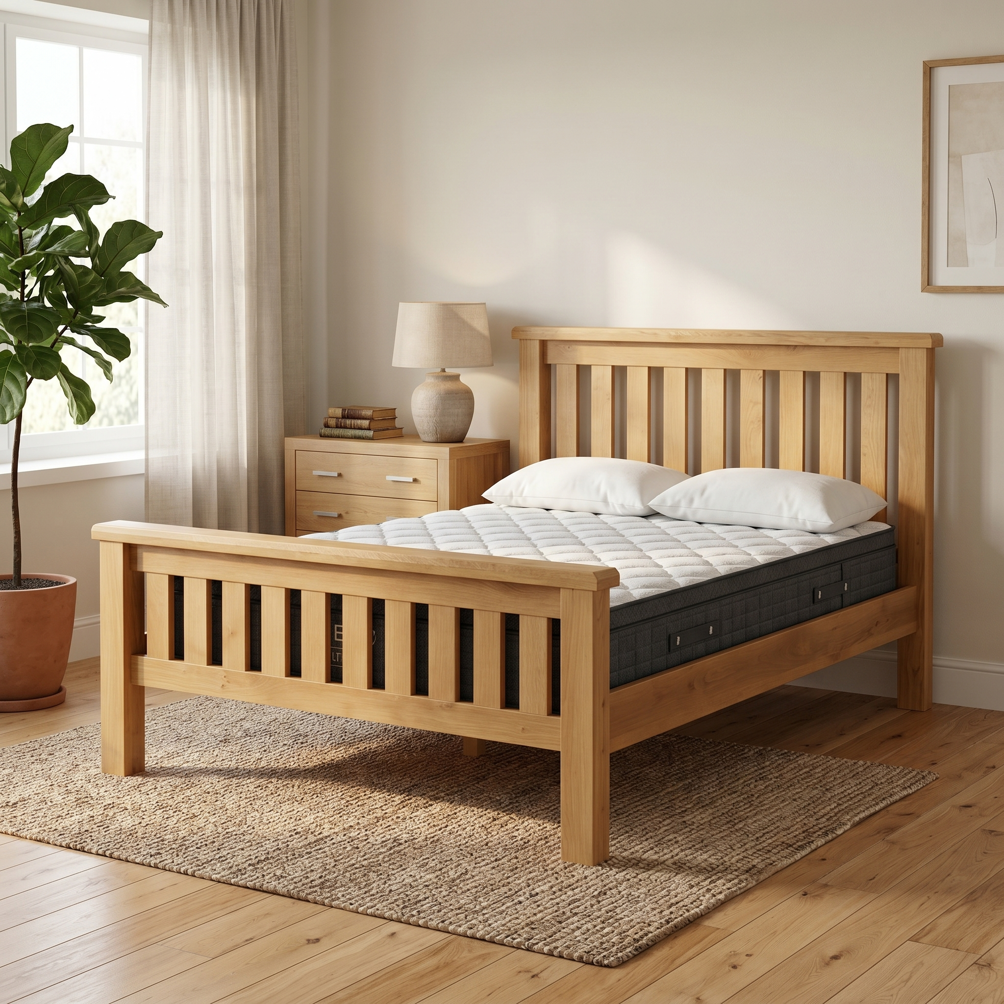 Richard Bed Frame + SleepTime Ultra Mattress - lifestyle