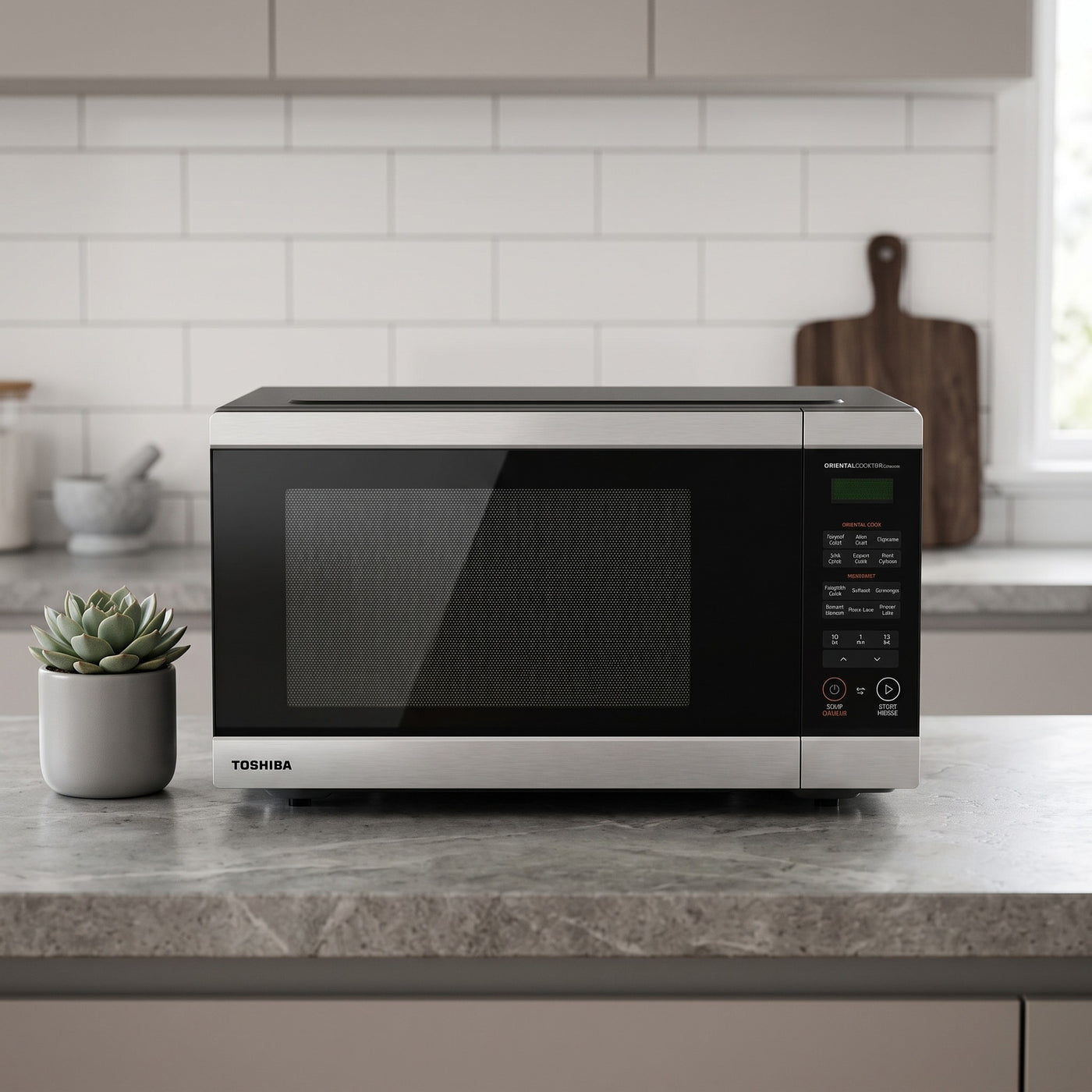 Toshiba 34L Combi Microwave black with Air fryer App Control lifestyle