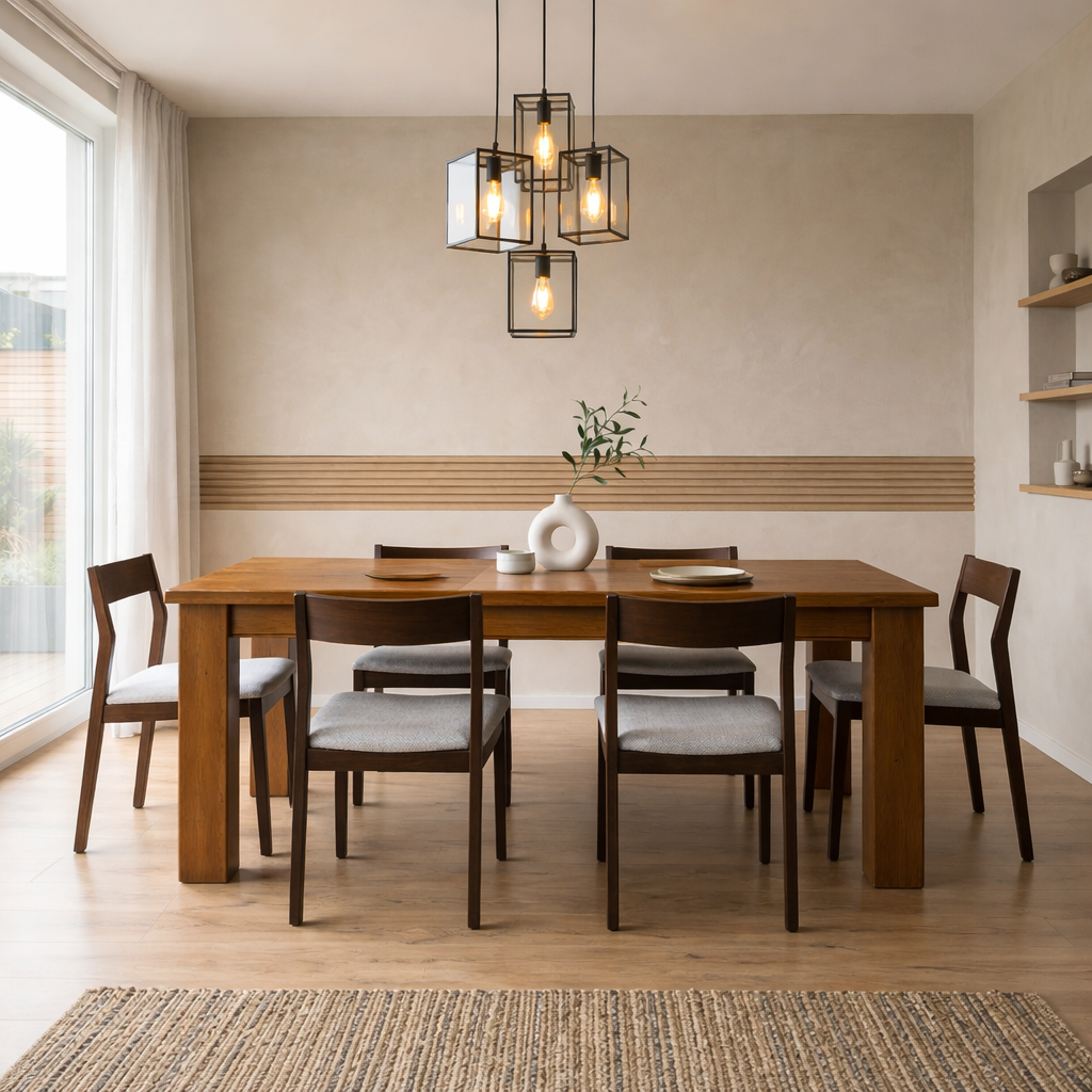 Edison 1.8m Dining Table - Side View | Furniture World NZ