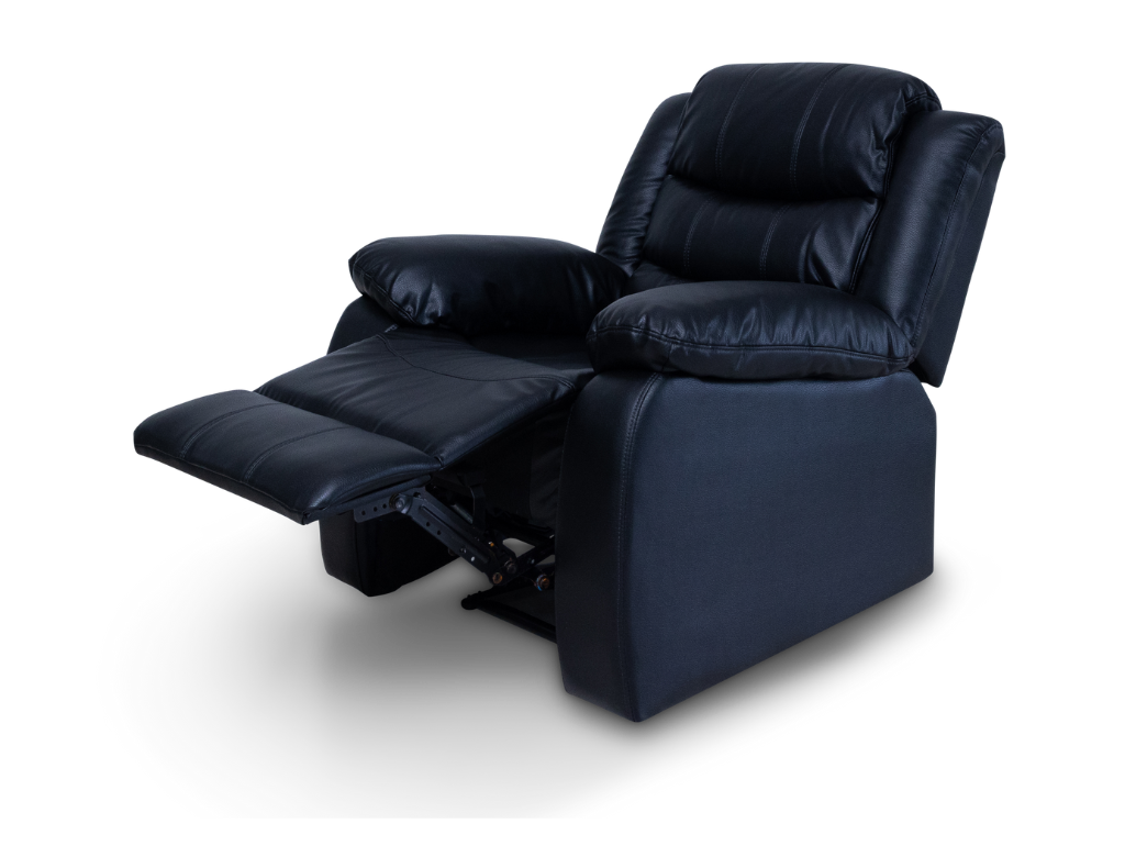 CozyCrown 2RR + R + R Recliner Suite with Cup Holder Black