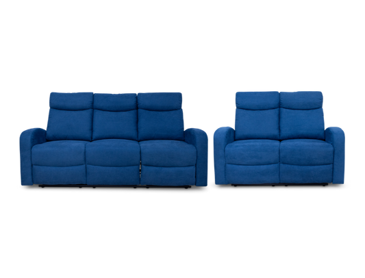 SupreCoz 3RR + 2RR Recliner Suite Linen Blue