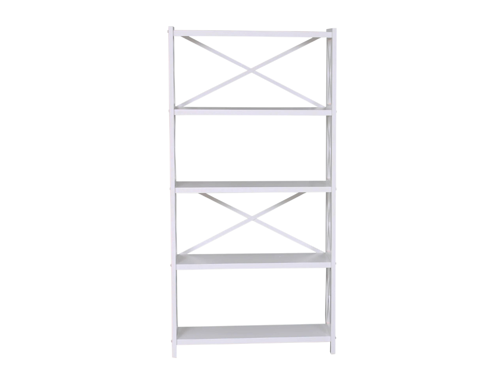 Dixon Bookcase White - 1605x800x300MM