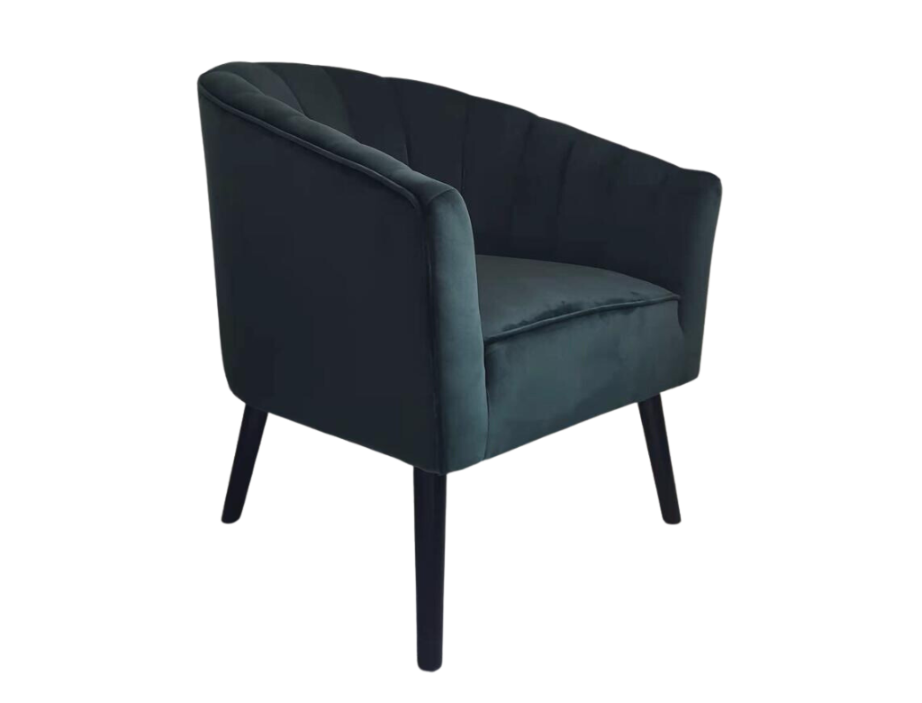 Seashore Velvet Armchair Green