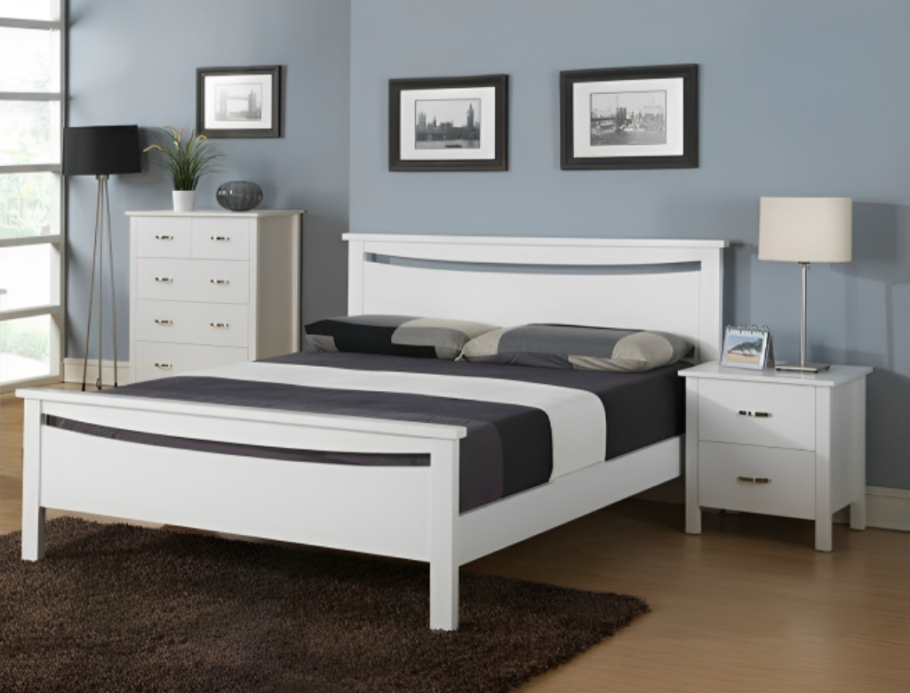 Medallion 5 Pcs Bedroom Suite White