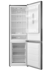 Midea 309L Bottom Mount Fridge Freezer Grey Stainless Steel