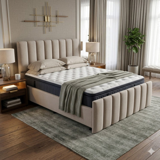 NZ Made Wave Bed Frame + SleepTime Pocket Pillowtop Mattress | Furniture World NZ