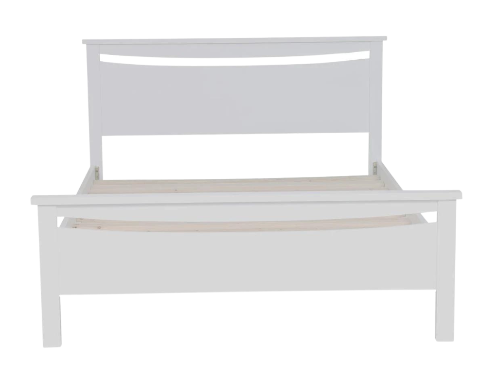 Medallion Bed Frame (White) + Bliss Euro Top  Pocket Spring Mattress