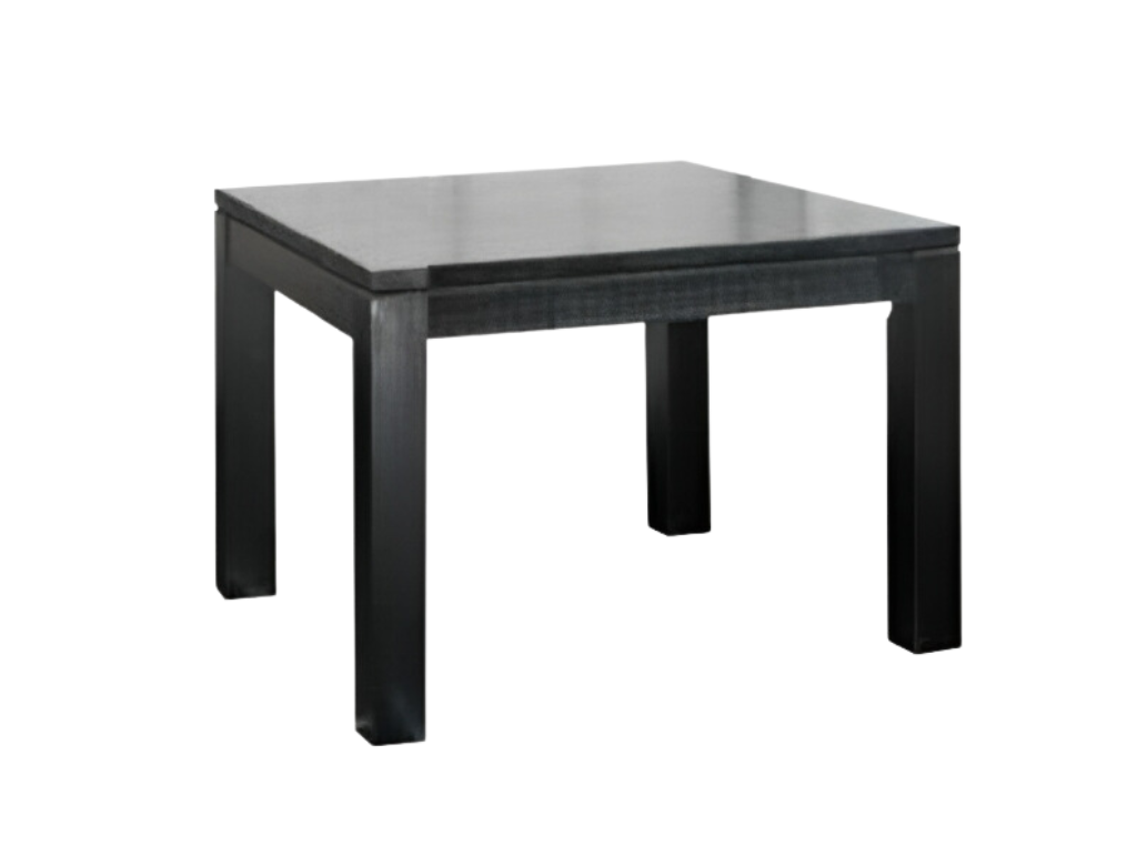 Solid Wood 1M Square Dining Table Black