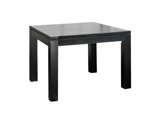 Solid Wood 1M Square Dining Table Black