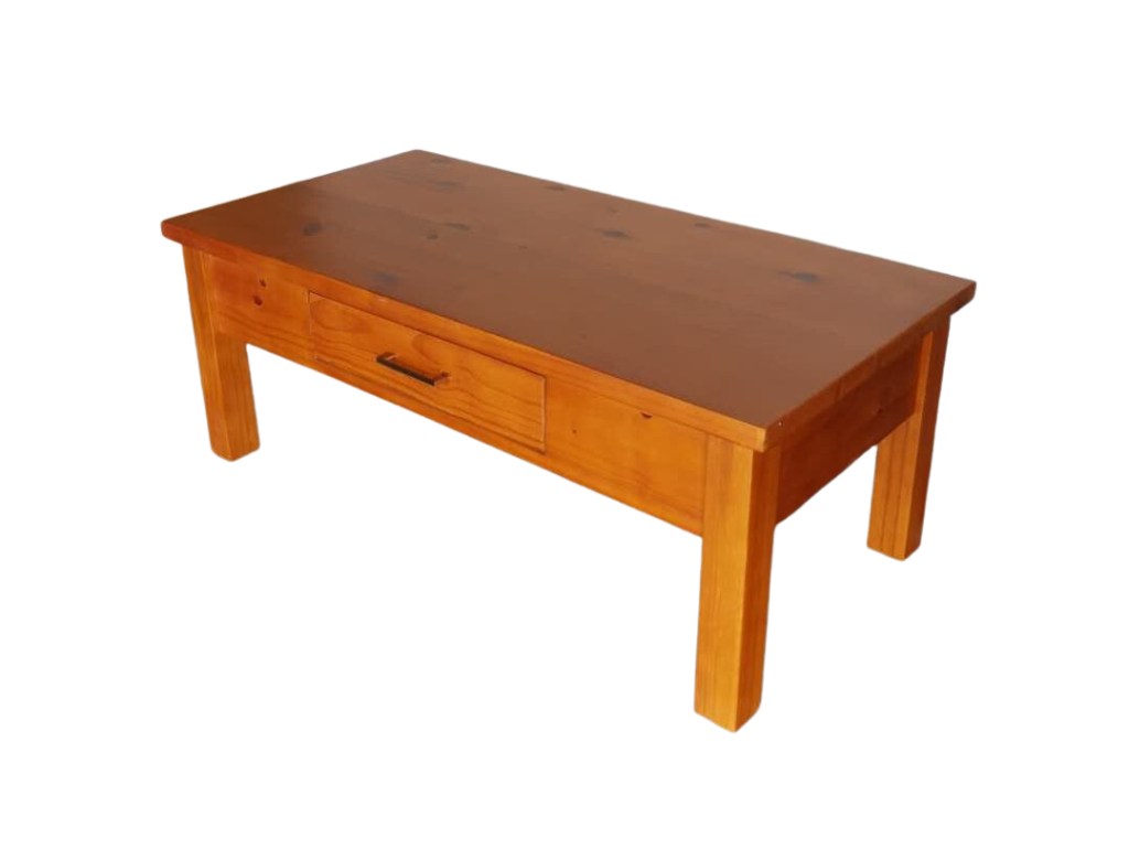 Natural One Drawer Wooden Coffee Table