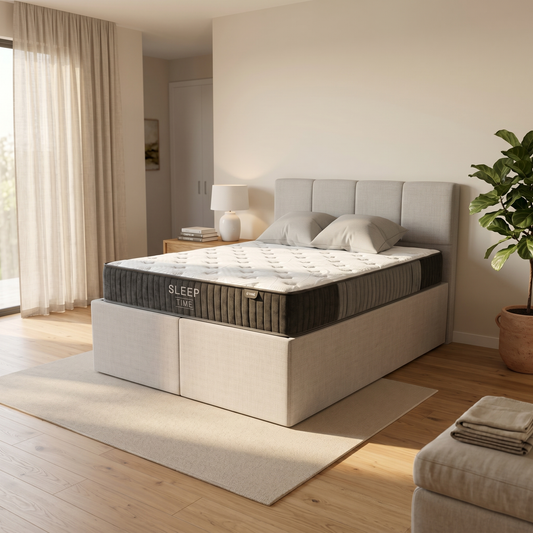 NZ Made Napbox Storage Bed + SleepTime X-Firm Mattress - lifestyle