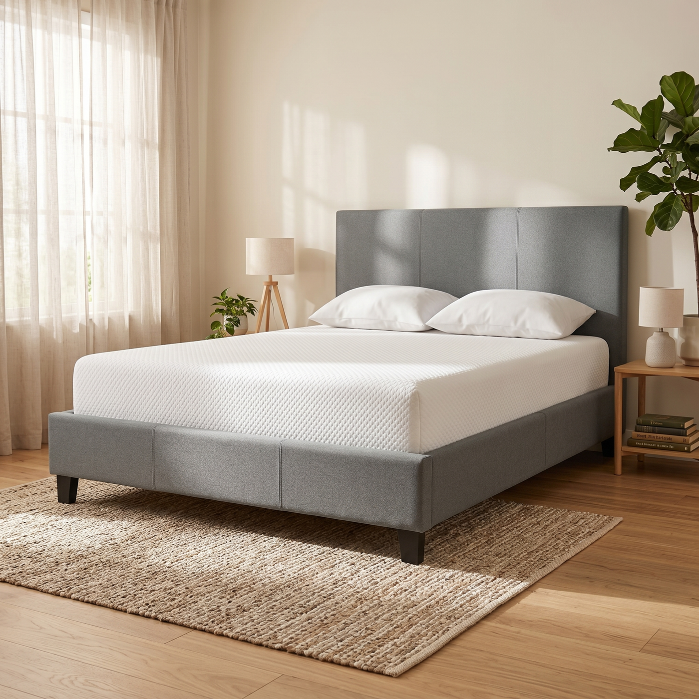 Sleeptime  Bed Frame Linen Grey - lifestyle