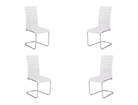Clarity Dining Chairs Set of 4 White