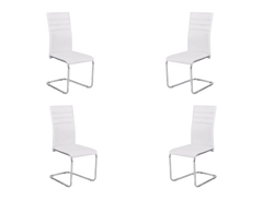 Clarity Dining Chairs Set of 4 White