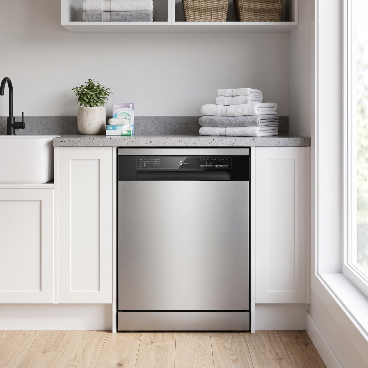 Midea 14 Place Settings Dishwasher Stainless Steel lifestyle
