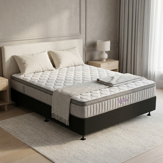 NZ Made Eco Bed Base + Quasar Eurotop Mattress