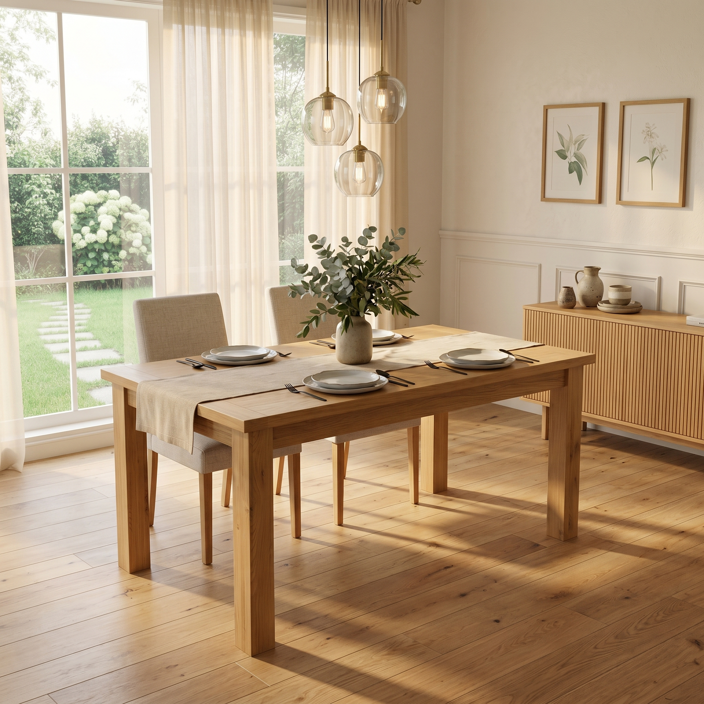 Richard 1.8m Dining Table - lifestyle
