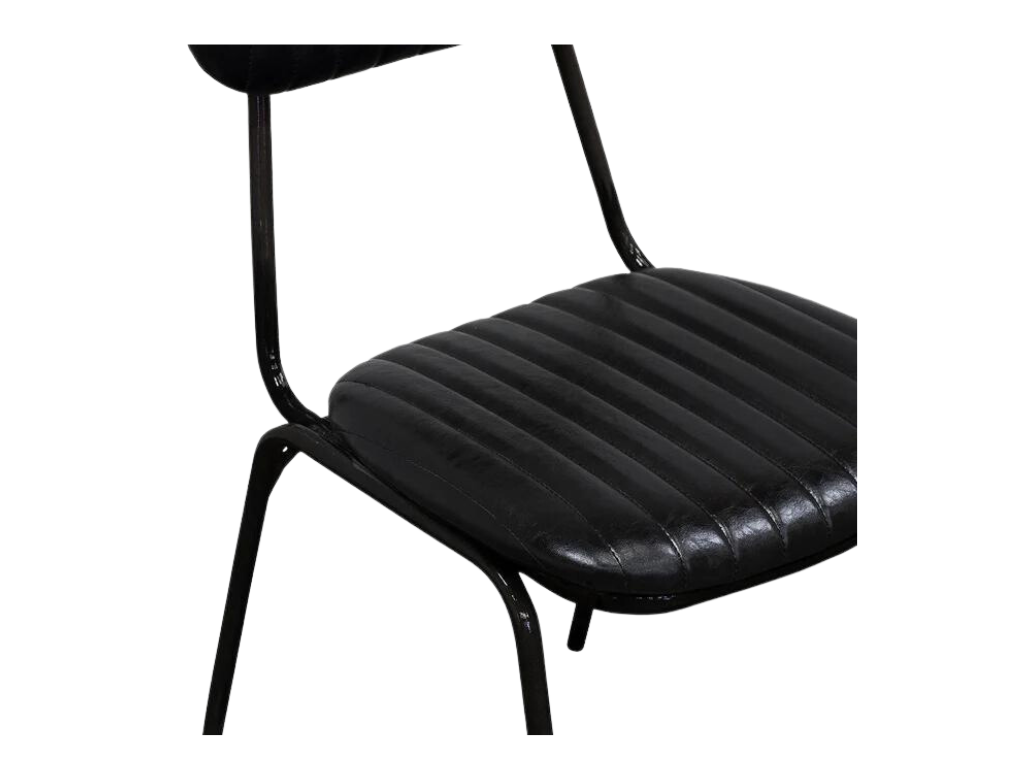 Datsun Chair Vintage Black PU Assembled