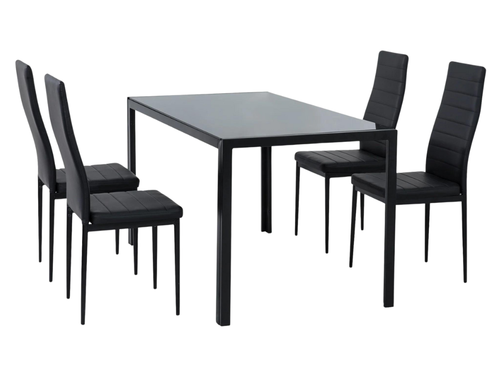 Rio 5 Pieces 1.2M Dining Suite Black