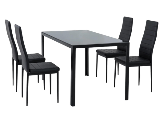 Rio 5 Pieces 1.2M Dining Suite Black