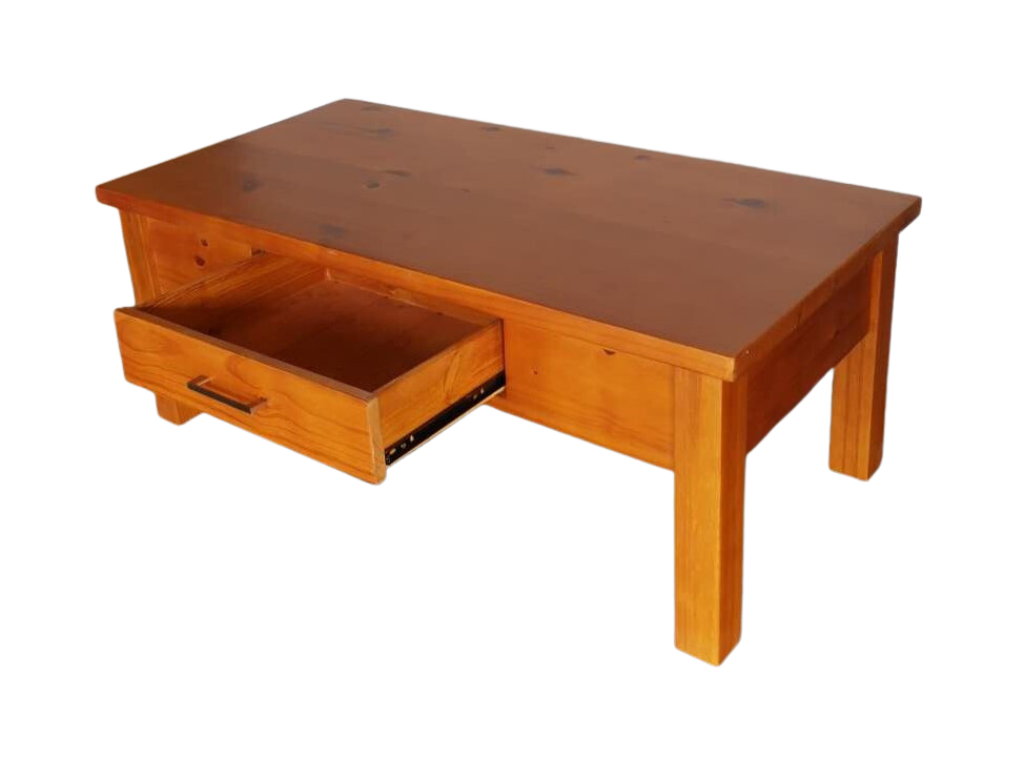 Natural One Drawer Wooden Coffee Table