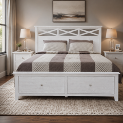 Calix NZ King Storage Bed - White