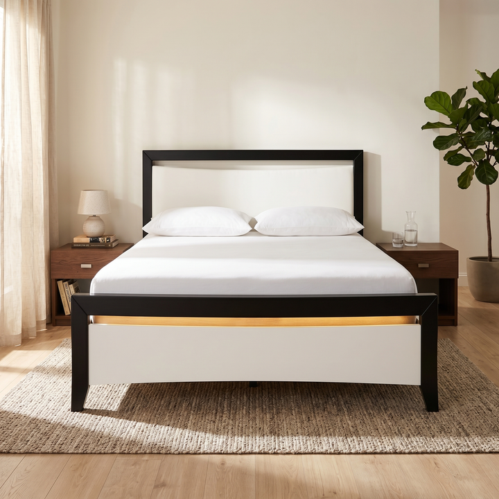 Maverick Bed Frame (Black/White) - lifestyle