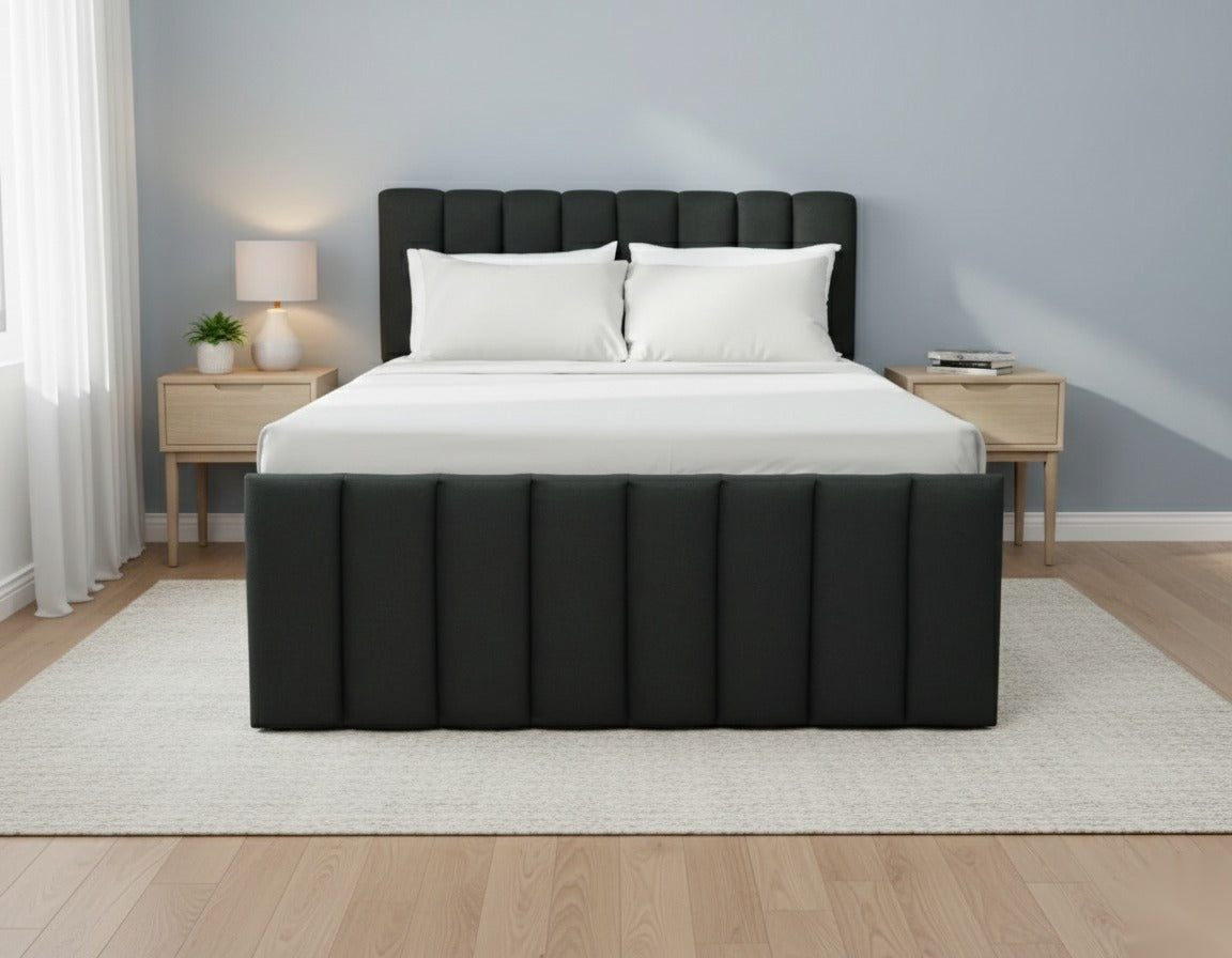 NZ Made Wave Bed Frame + SleepTime Ultra Mattress - Detail View | Furniture World NZ