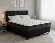 SleepMax PP Pro Mattress + NZ Made Duracast Hotel Bed Base with Casters - Detail View | Furniture World NZ
