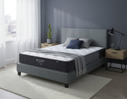 Sleeptime Bed Frame Linen Grey +  SleepTime X-Firm Mattress Queen - Detail View | Furniture World NZ