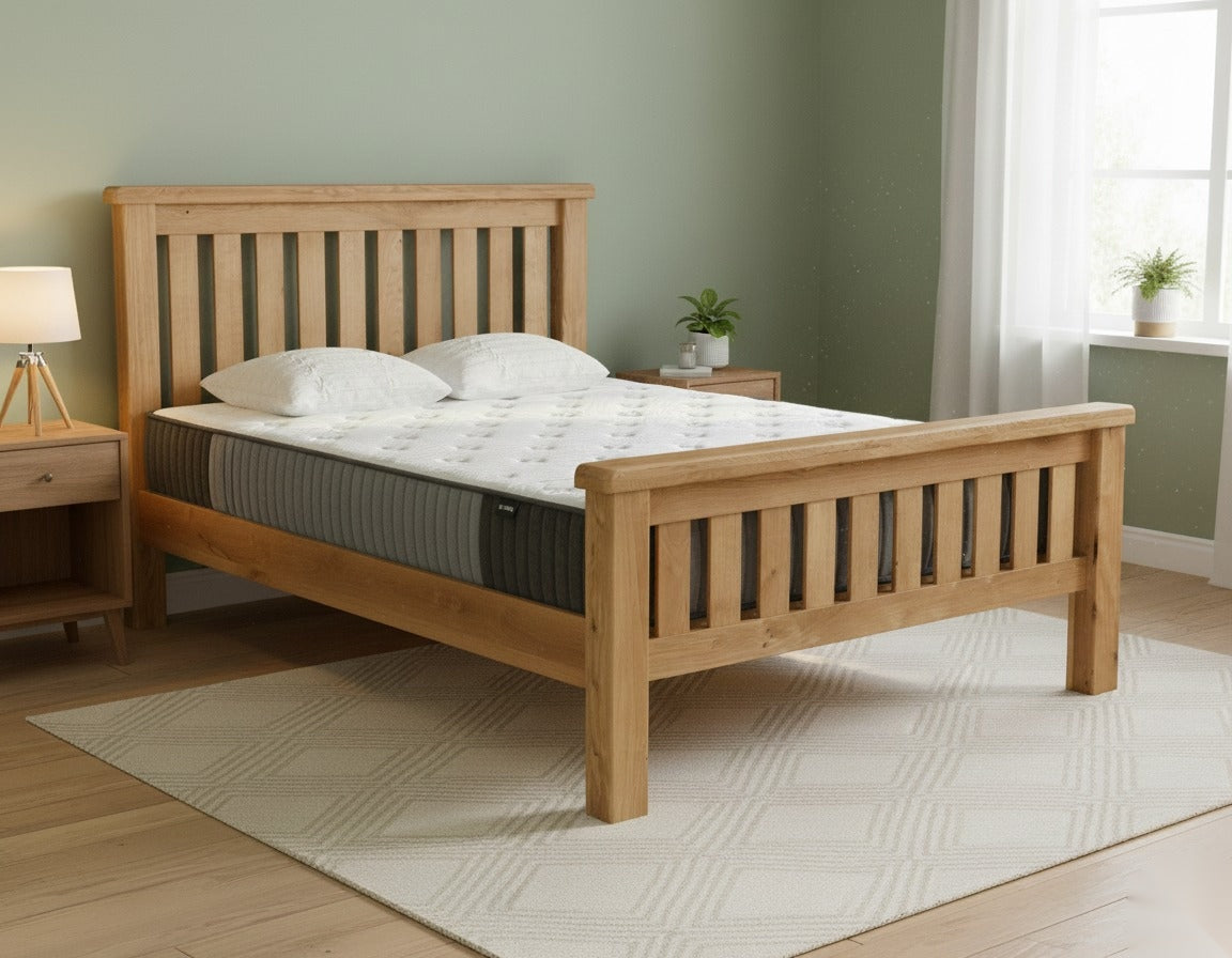 Richard Bed Frame + SleepTime X-Firm Mattress - Detail View | Furniture World NZ