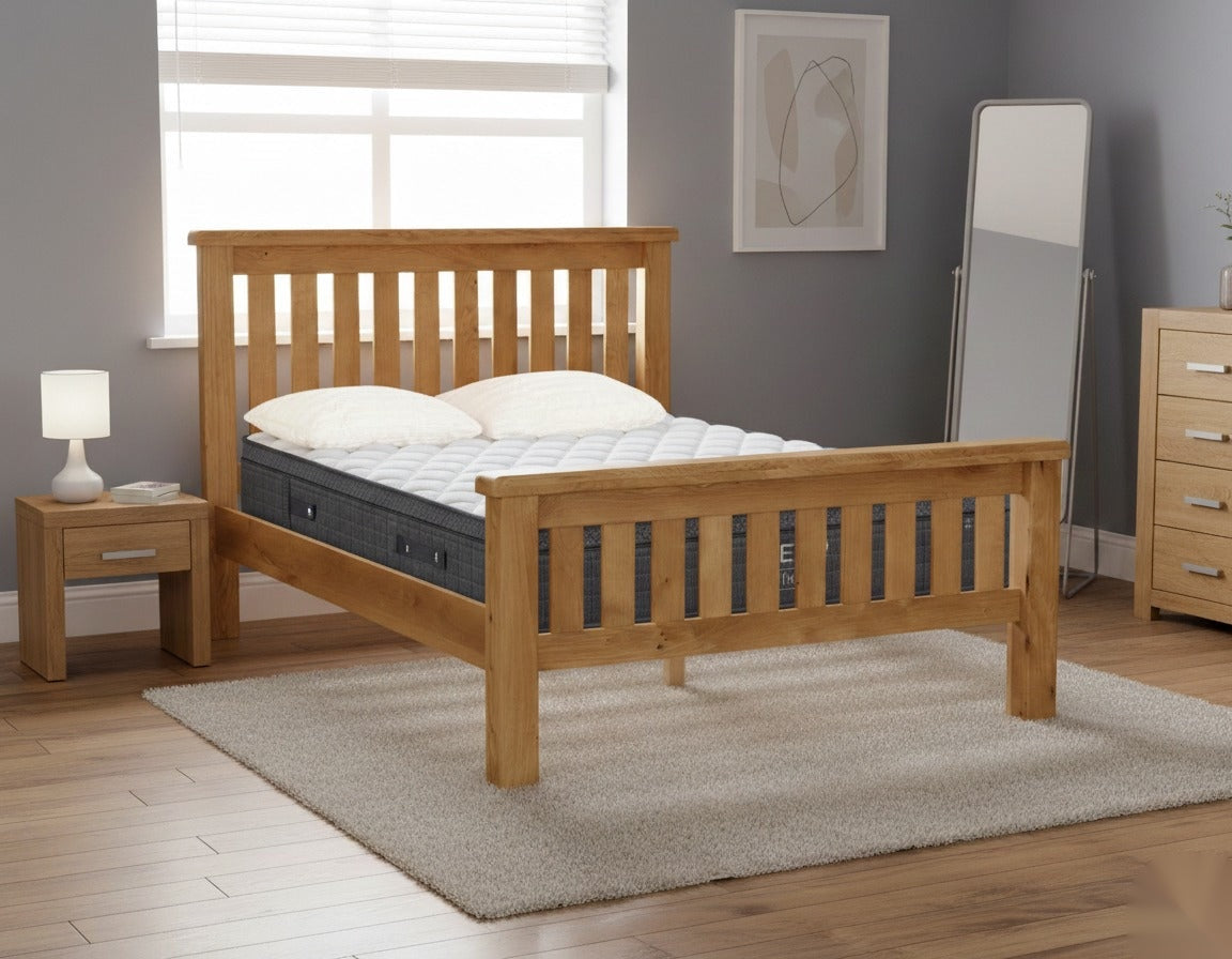 Richard Bed Frame + SleepTime Ultra Mattress - Detail View | Furniture World NZ