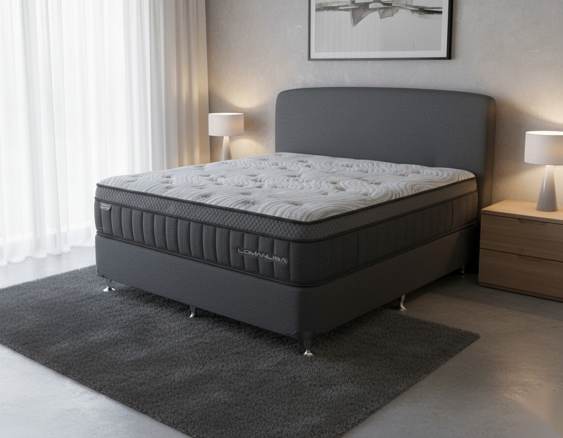 Sleepmax Lux Gel Memory Mattress + NZ Made Eco Bed Base - Detail View | Furniture World NZ