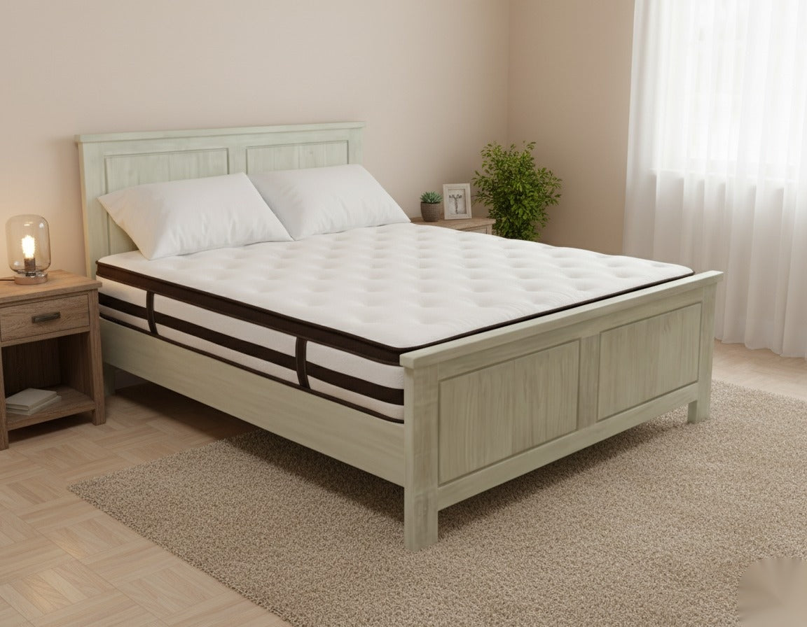 Signature Bed Frame + Fiona Plush Mattress - Detail View | Furniture World NZ