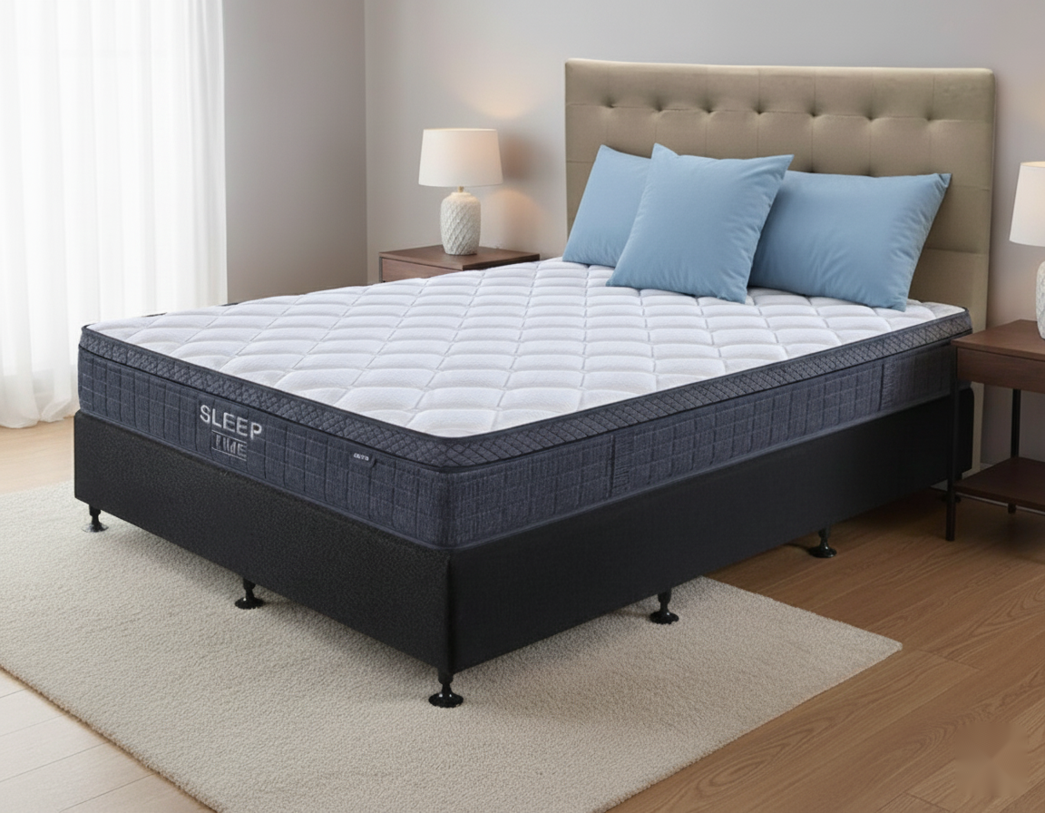 SleepTime Ultra Mattress + NZ Made Eco Bed Base - Detail View | Furniture World NZ