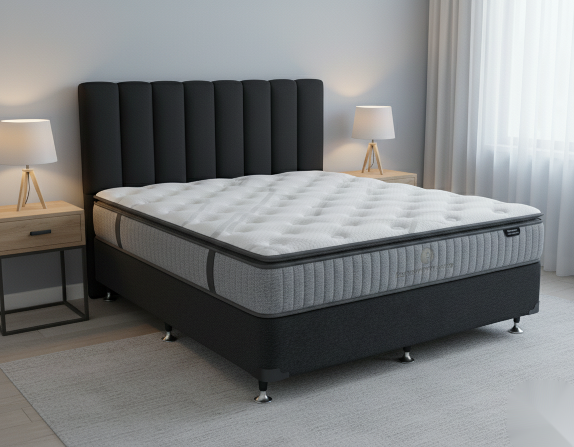 SleepMax Pocket Pillow Top  Mattress + NZ Made Eco Bed Base - Detail View | Furniture World NZ